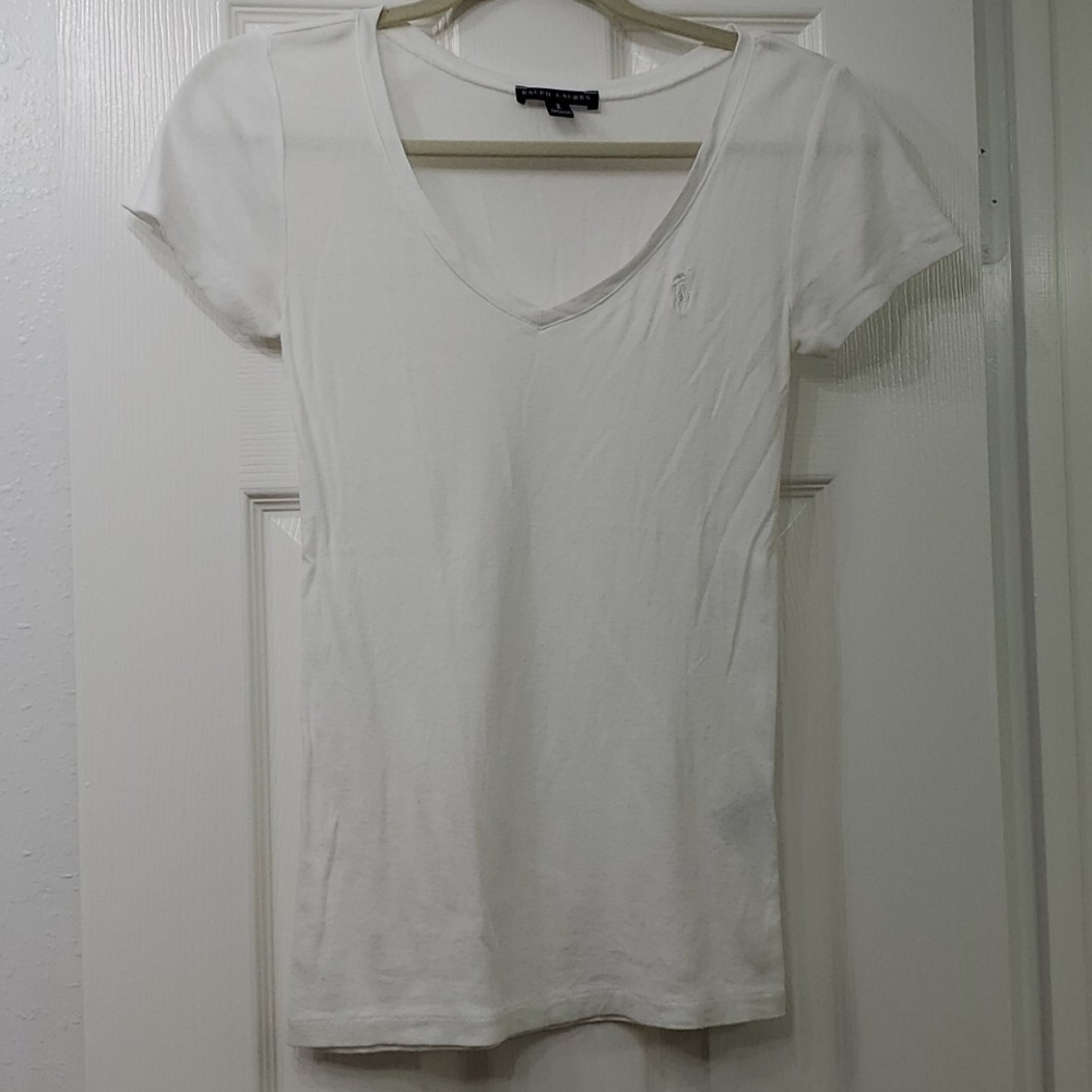 Ralph Lauren white V-Neck tee